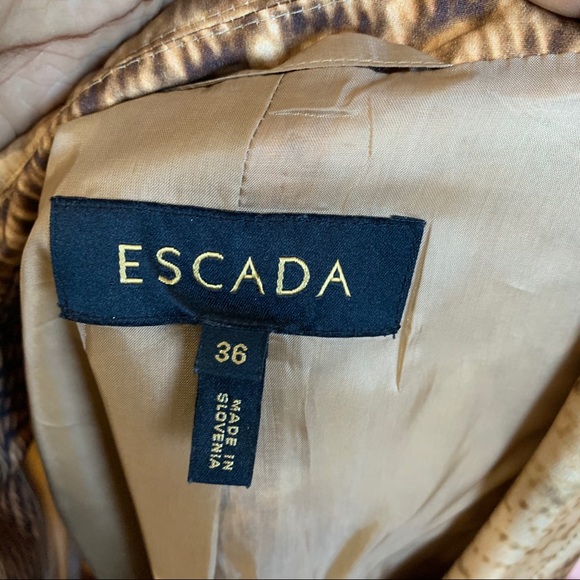 Escada One Button Blazer Jacket Silk Blend 36 - Picture 5 of 7